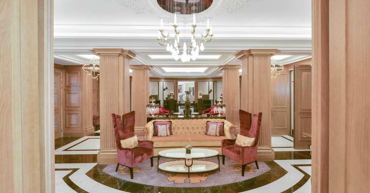 Stylishly decorated restaurant interior in the evening atmosphere